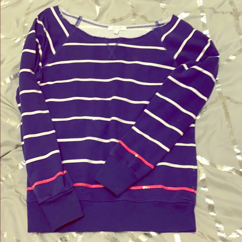 dELiA*s Striped wide neck sweatshirt